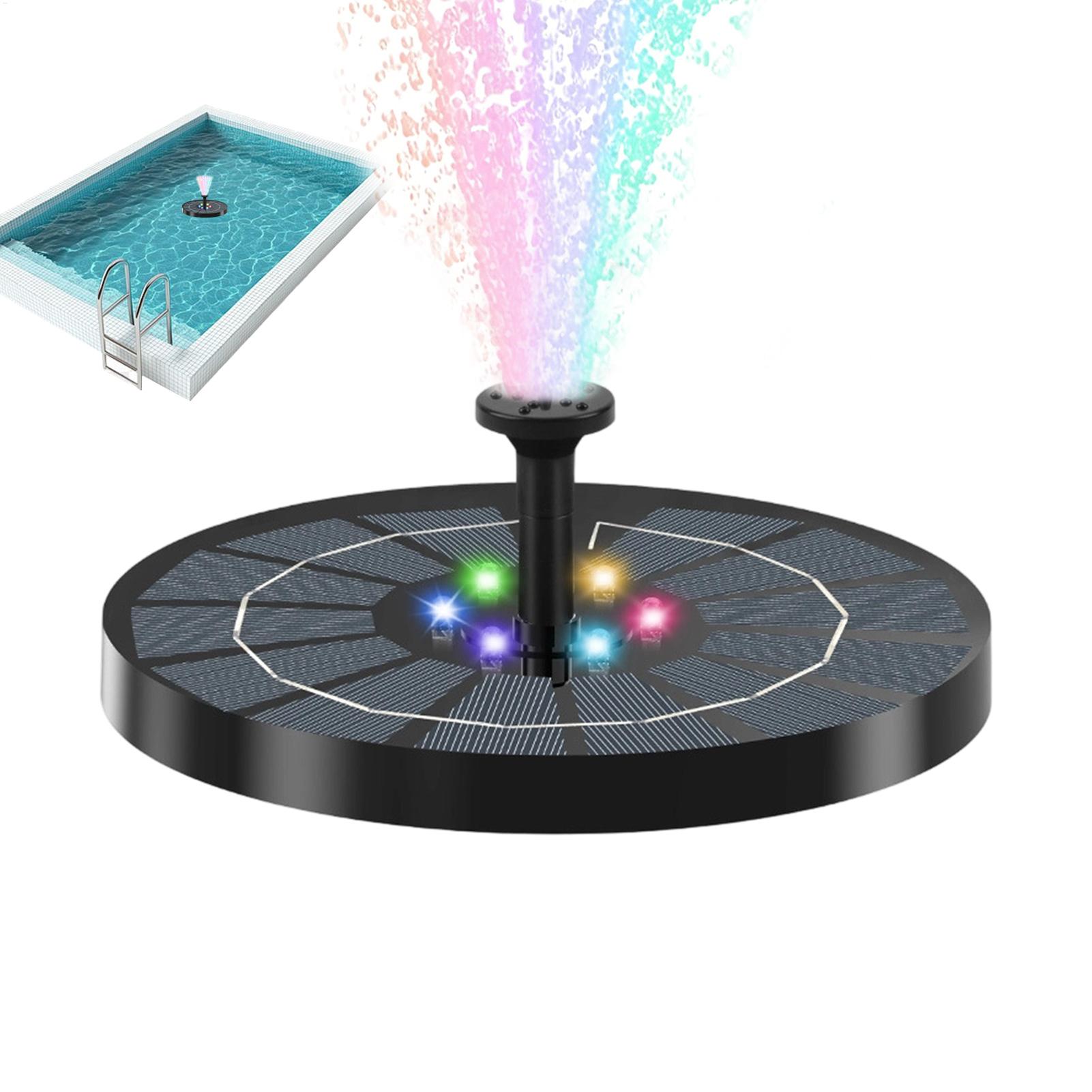 Bird Bath Fountain with Lights - Floating Solar Fountain Water Pump ulasan dan harga